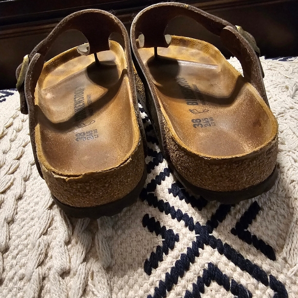Birkenstock Gizeh Sandal EU 38 / US 7 to 7.5 Oiled Bronze Leather - Picture 9 of 15